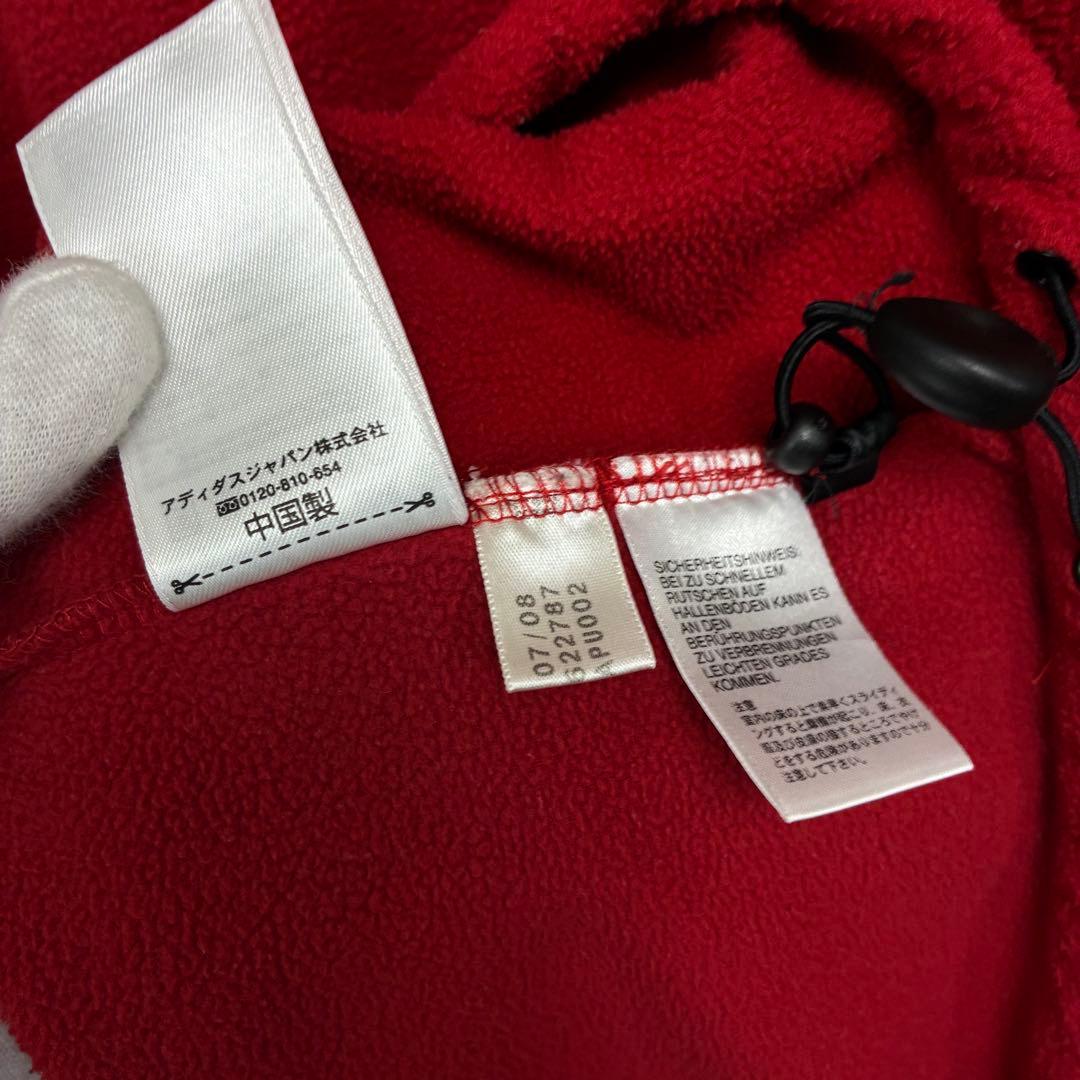 ★adidas★ドイツ代表★フリース★刺繍ロゴ★M相当★赤×黒×白★