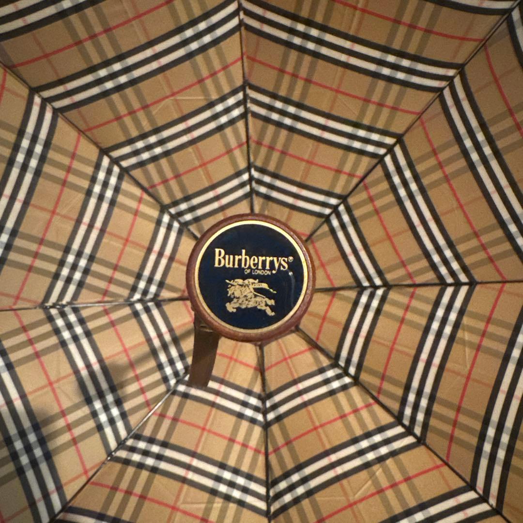 【美品 BURBERRY】 ノバチェック 折り畳み傘 60cm
