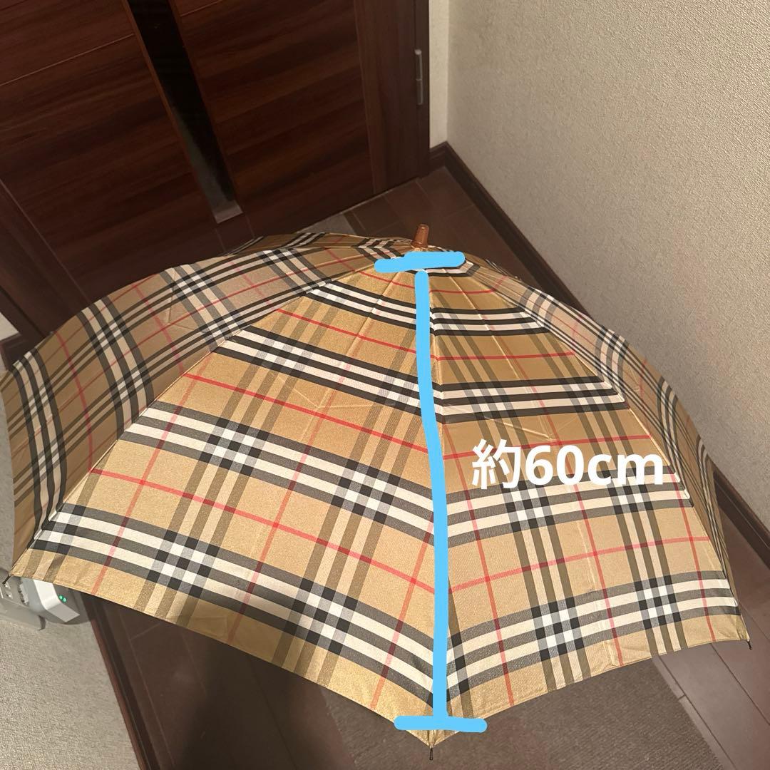 【美品 BURBERRY】 ノバチェック 折り畳み傘 60cm