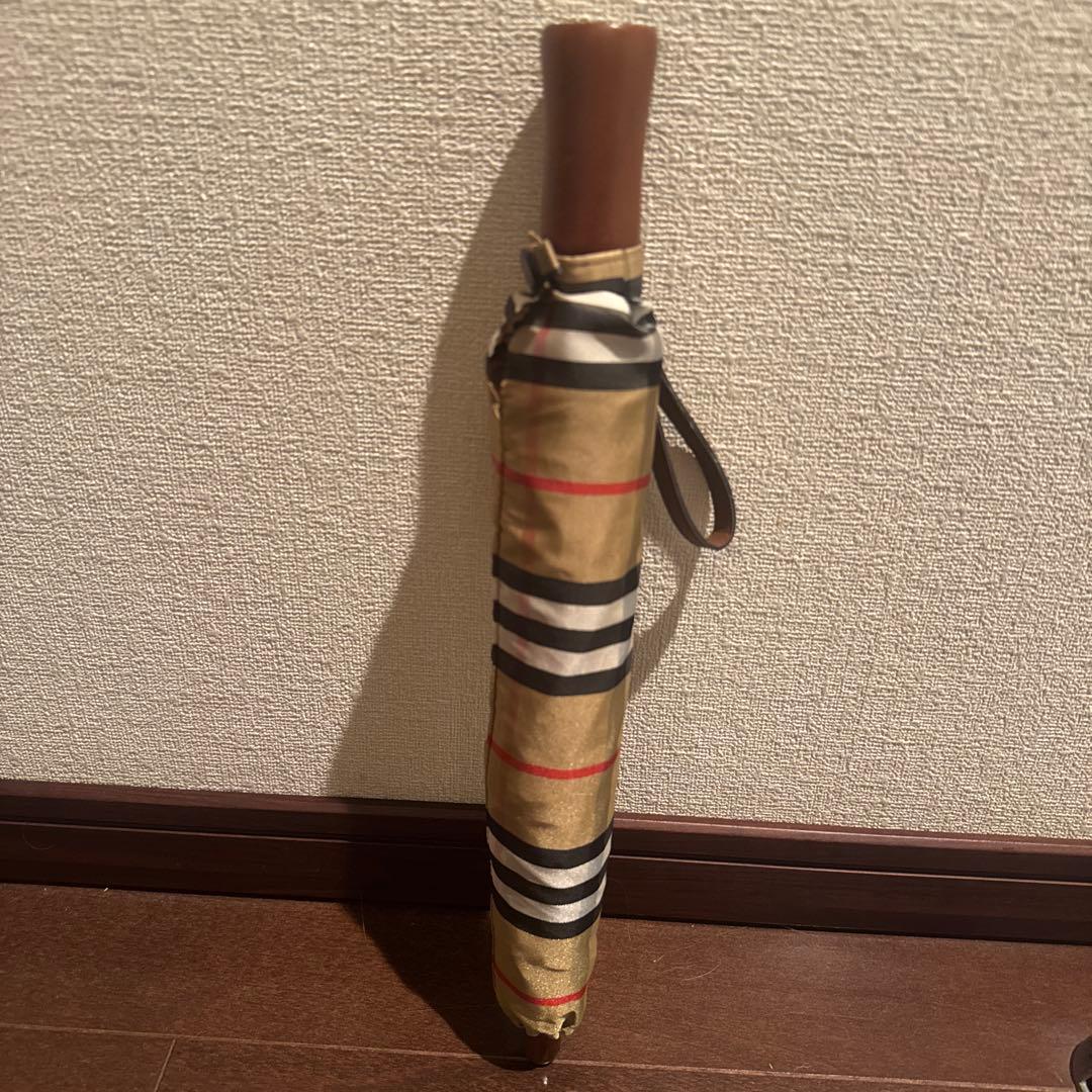 【美品 BURBERRY】 ノバチェック 折り畳み傘 60cm