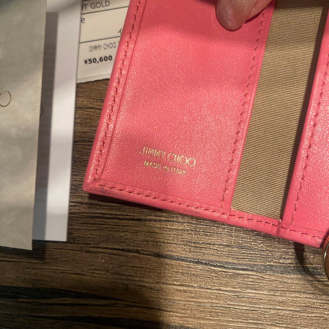 JIMMY CHOO ピンク レザー キーケース