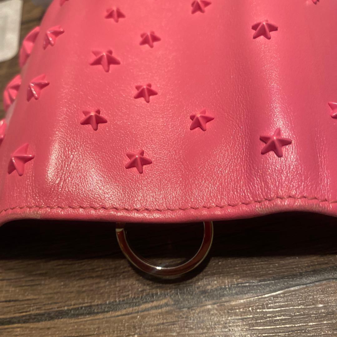 JIMMY CHOO ピンク レザー キーケース