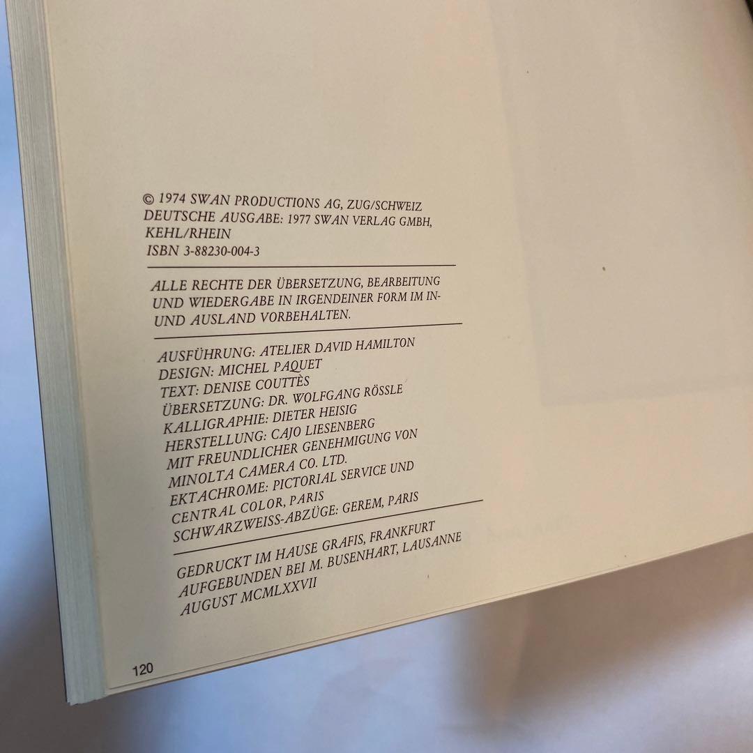 【希少本】1974年出版 David Hamilton: Souvenirs