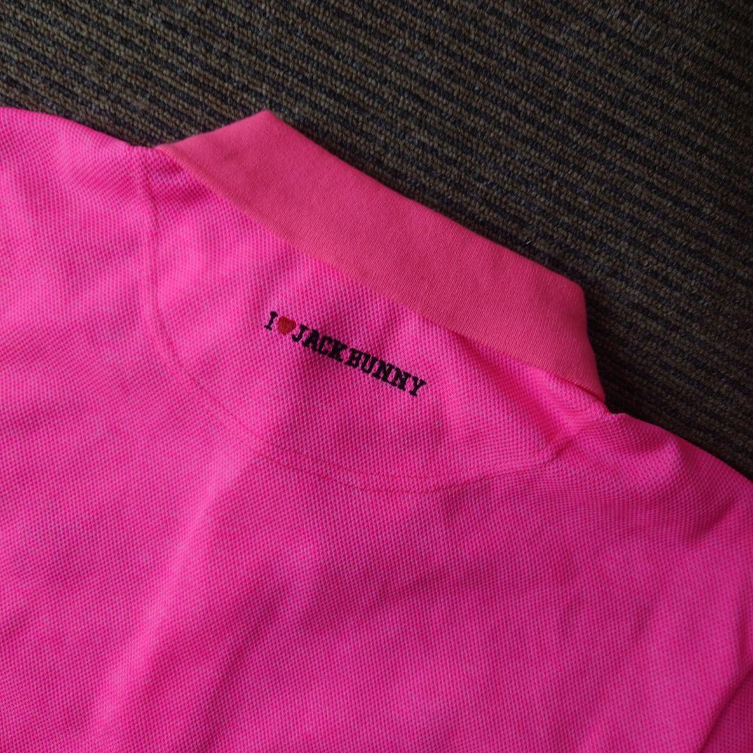 Jack Bunny!! ピンクポロシャツ ゴルフ刺繍