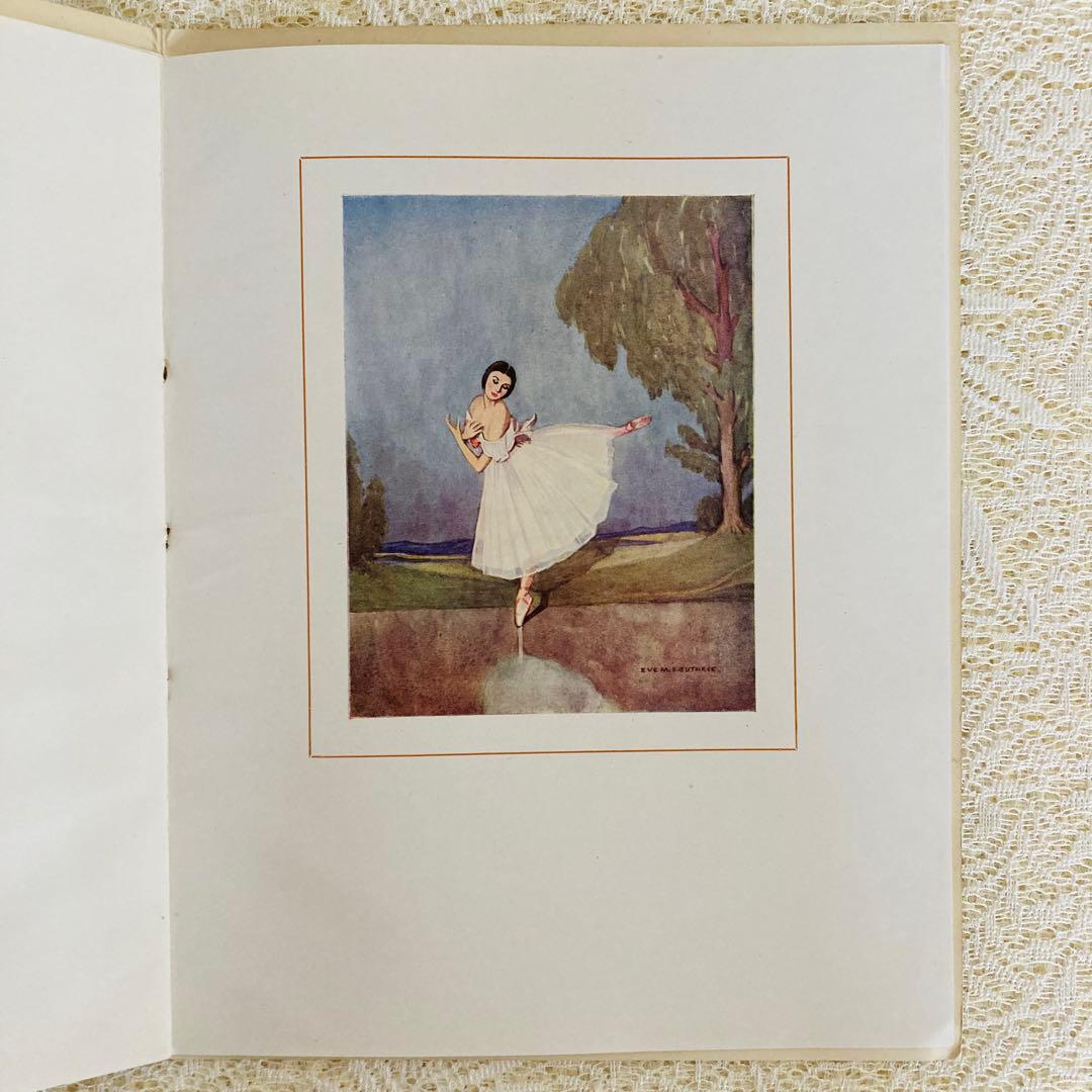 洋書　古書　希少　バレエの名場面を描いた優雅な画集　1945年　美しい水彩画♡