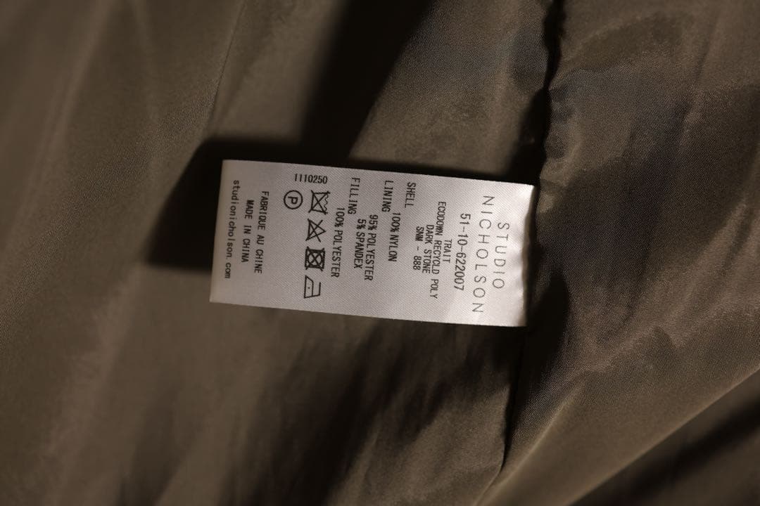 STUDIO NICHOLSON スタジオニコルソン サーモア 中綿ベストS