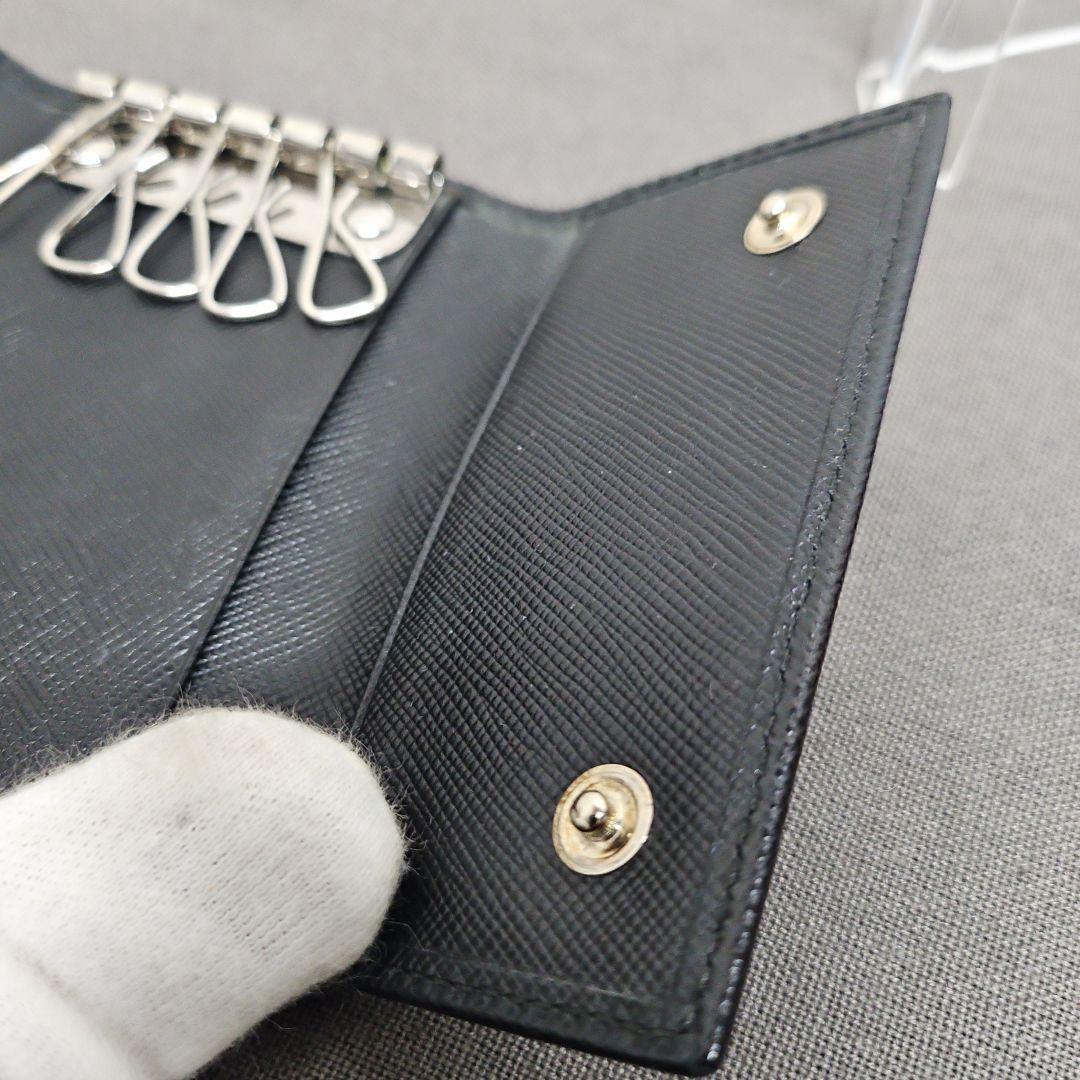 PRADA プラダ サフィアーノレザー 6連キーケース BLACK