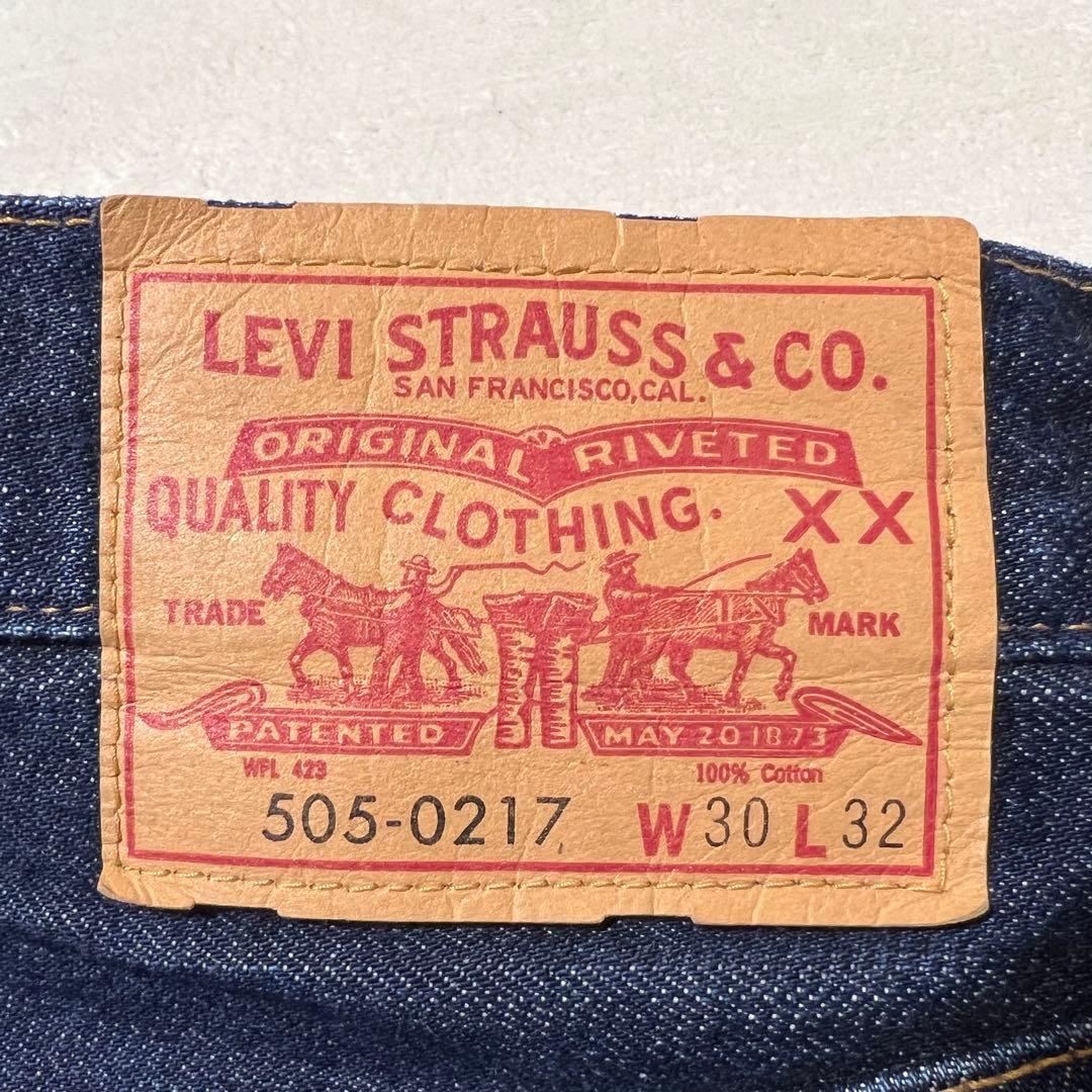 【美品】リーバイス 505-0217 ビッグE 濃紺 TALON W30 赤耳