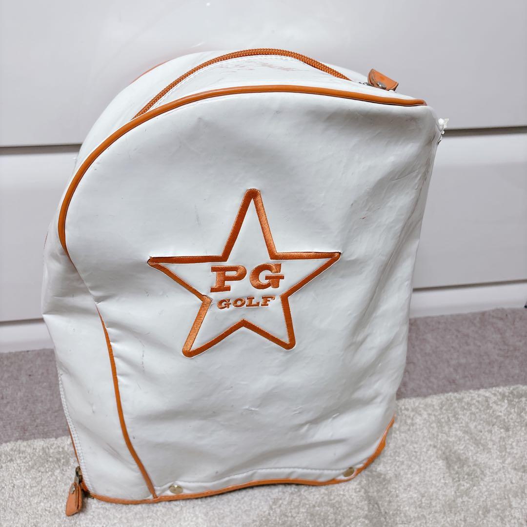 【人気】PEARLY GATES キャディバッグ オレンジ/ホワイト