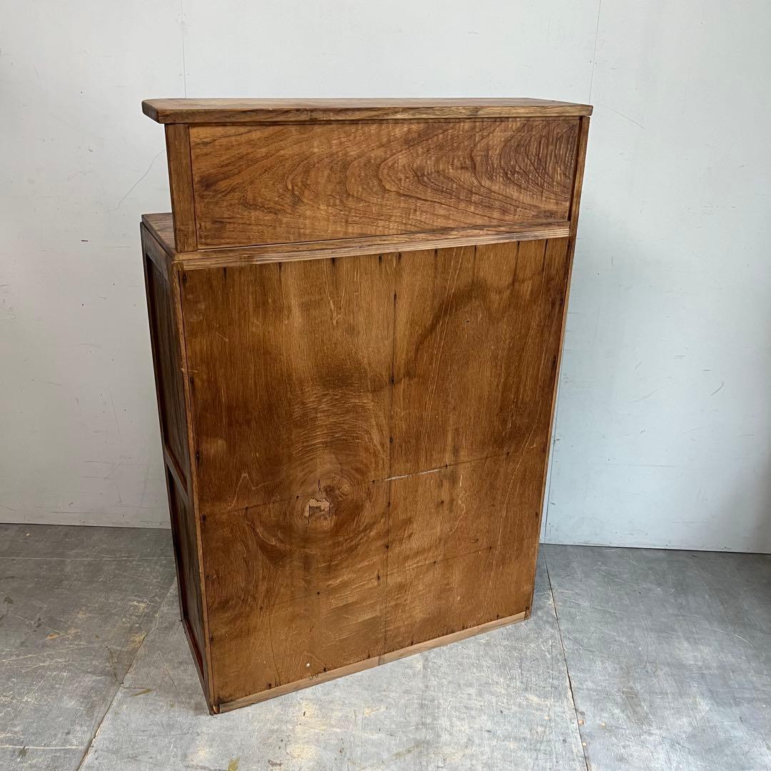 アンティーク ガラス戸棚 キャビネット 飾り棚 希少 z615