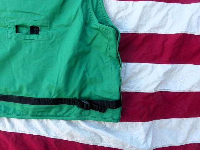 米軍 NAVY デッキクルー ライフプリザーバー ベスト 緑　Ｌ MK-1　04