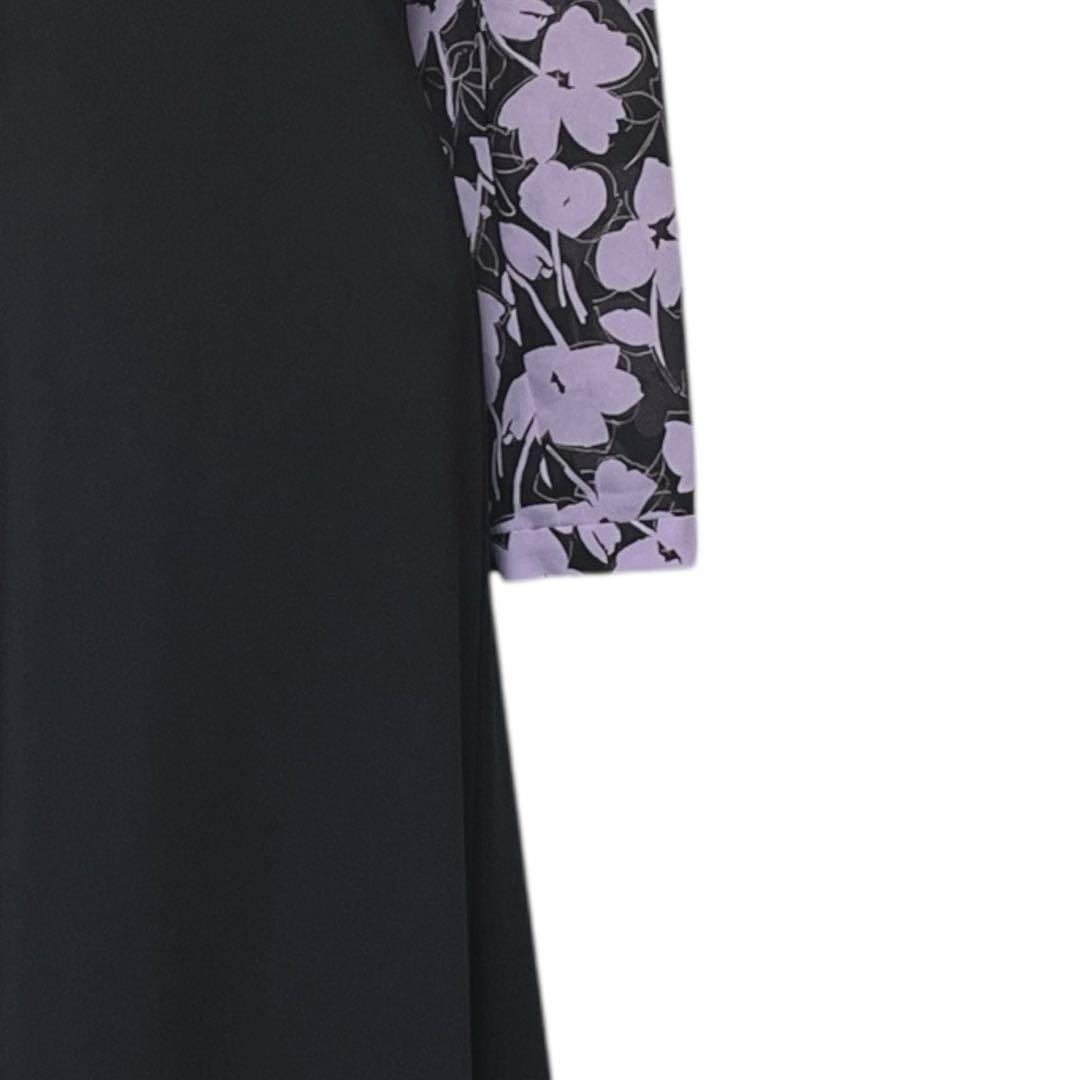 【TOMORROWLAND】　シフォンブラウス　花柄　　バンドカラー　ギャザー