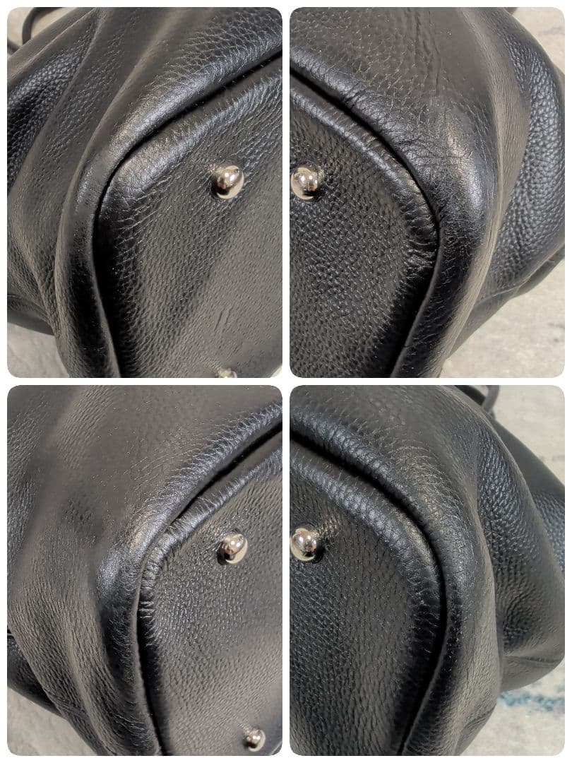 バーニーズニューヨーク トートバッグ レザー 大容量 ブラック A4