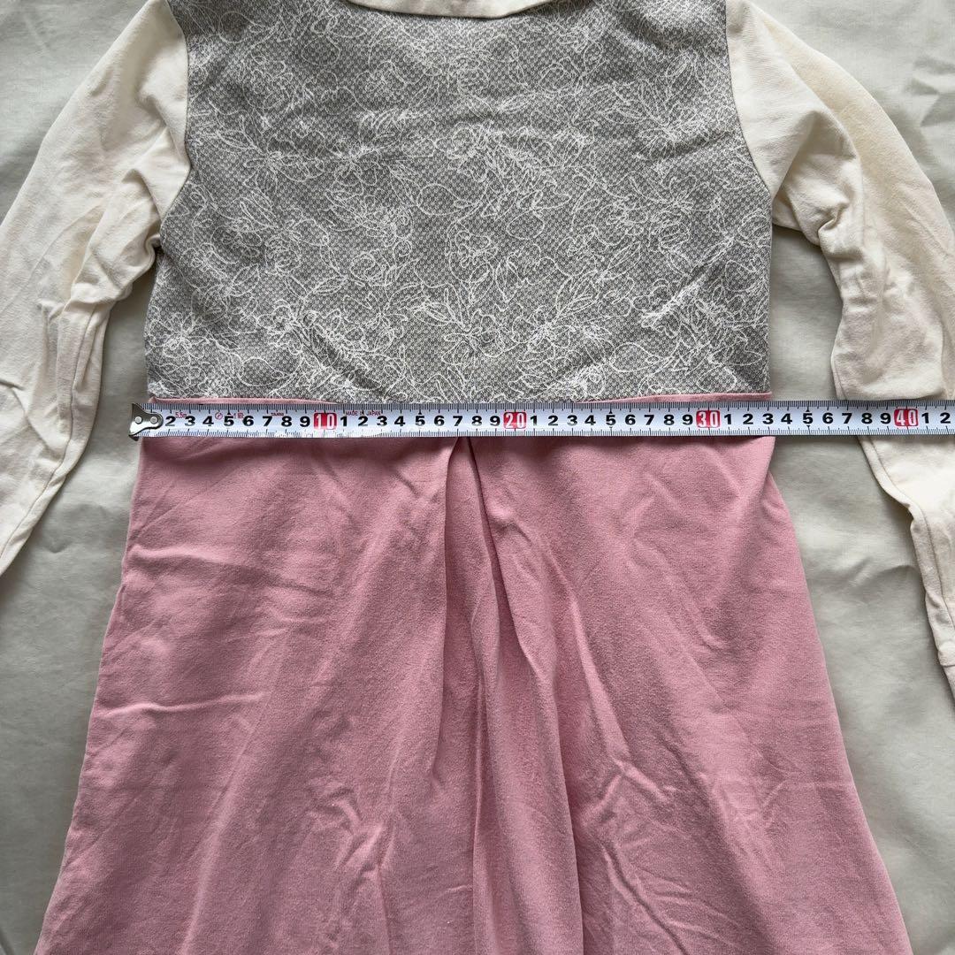 チャコット　ジップアップ　ワンピース　バレエ刺繍ジッパードレス 長袖