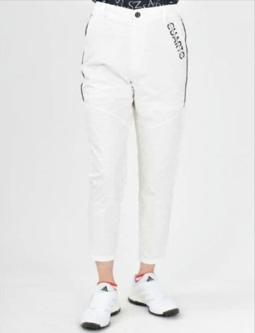 【新品タグ付】CUARTO UNITED♡ロゴ　サイドパイピング　ホワイトパンツ