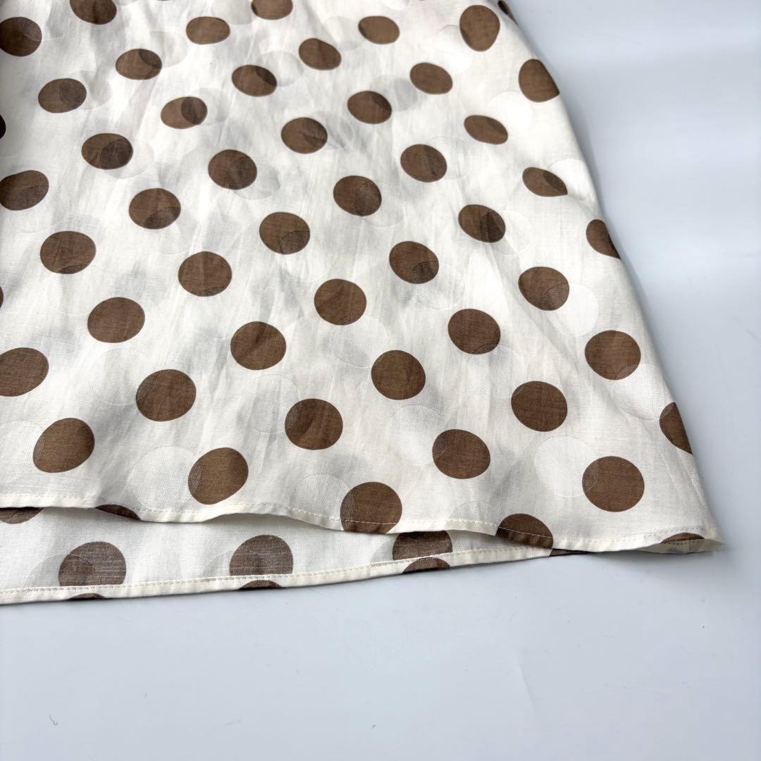 【美品】トゥモローランドコレクション　シルクコットン　水玉　ロングワンピース