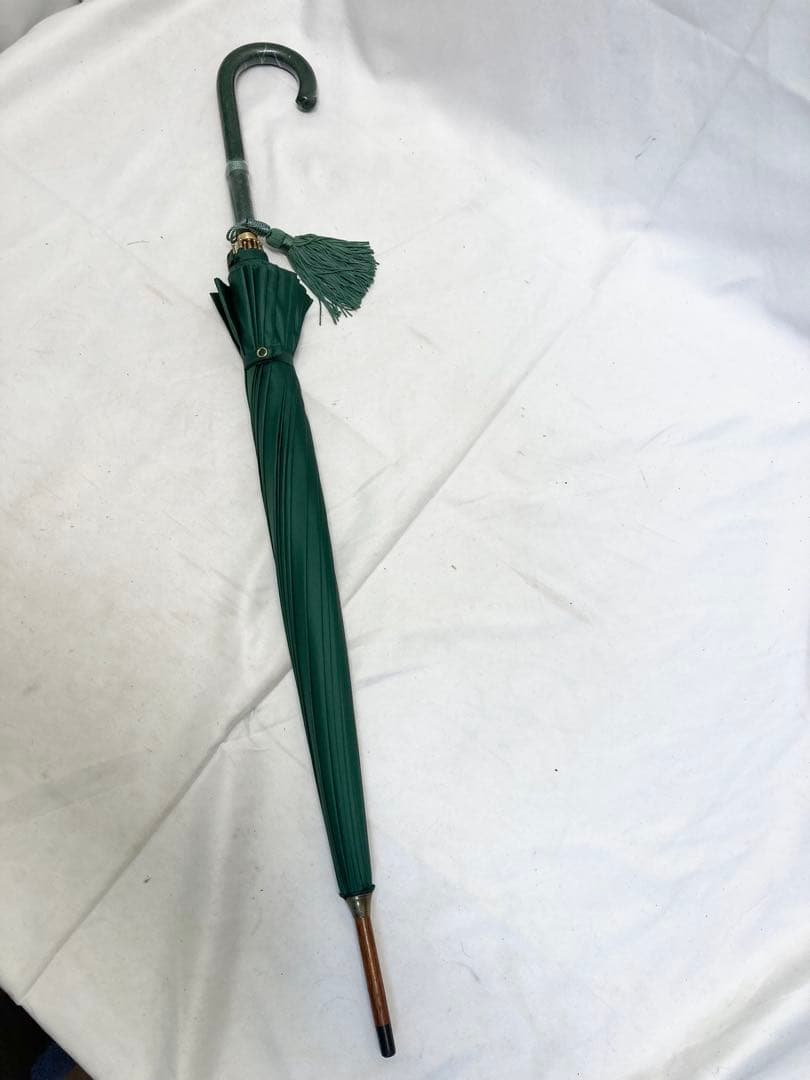 皇室御用達　前原光栄商店　16本骨　長傘　緑