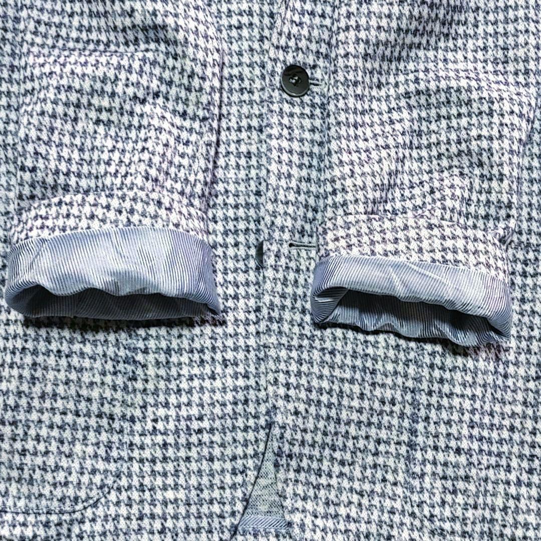 アルマーニ　アンコ、サマージャケット　ハウンドトゥース柄　千鳥格子　L~LL相当