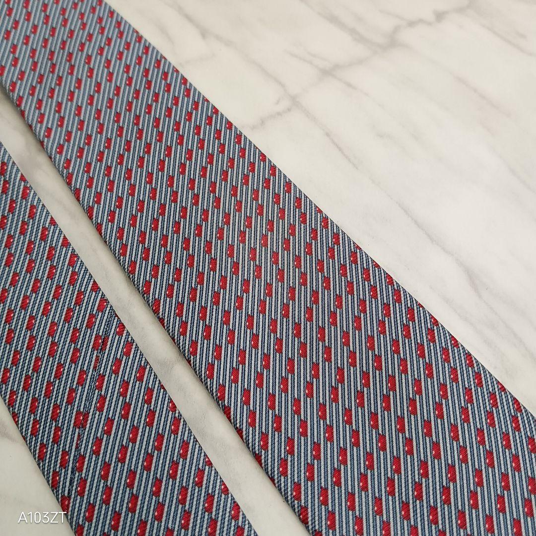 ●HERMES エルメス ネクタイ シルク100% マッチ棒 柄 マッチ箱 タグ