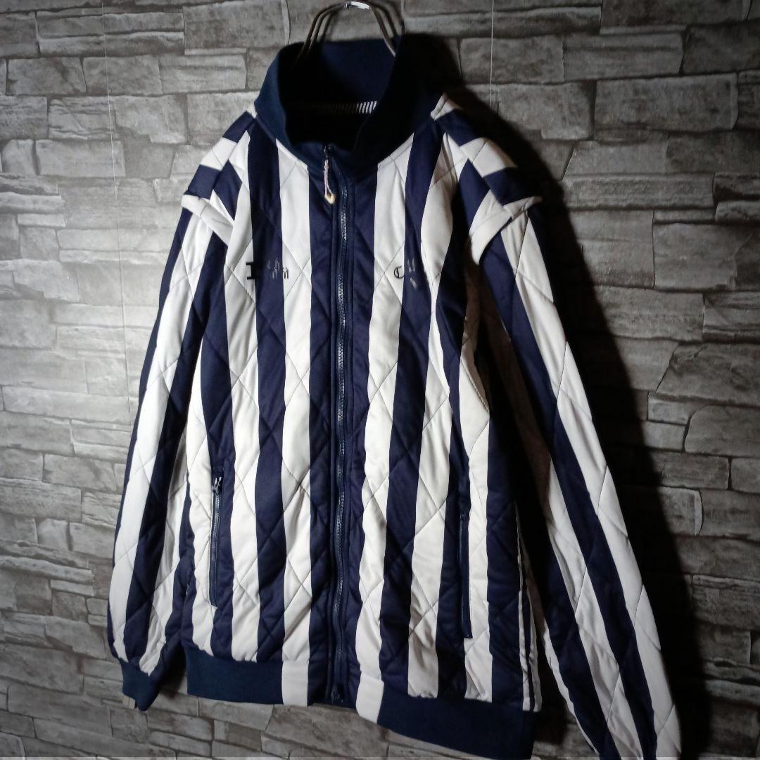 キャロウェイ 2WAYゴルフジャケット ベスト ストライプ Wジップ 胸ロゴ