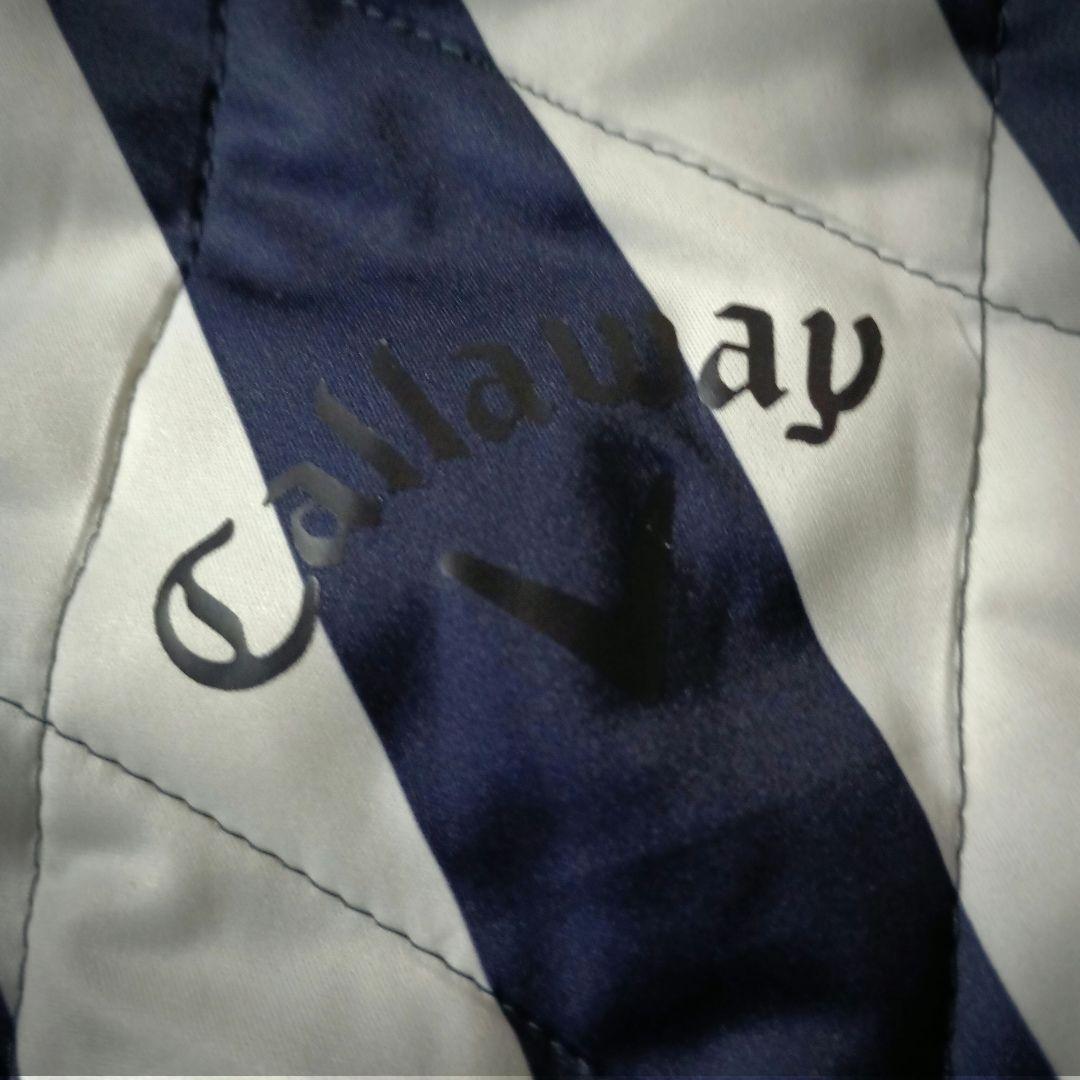 キャロウェイ 2WAYゴルフジャケット ベスト ストライプ Wジップ 胸ロゴ