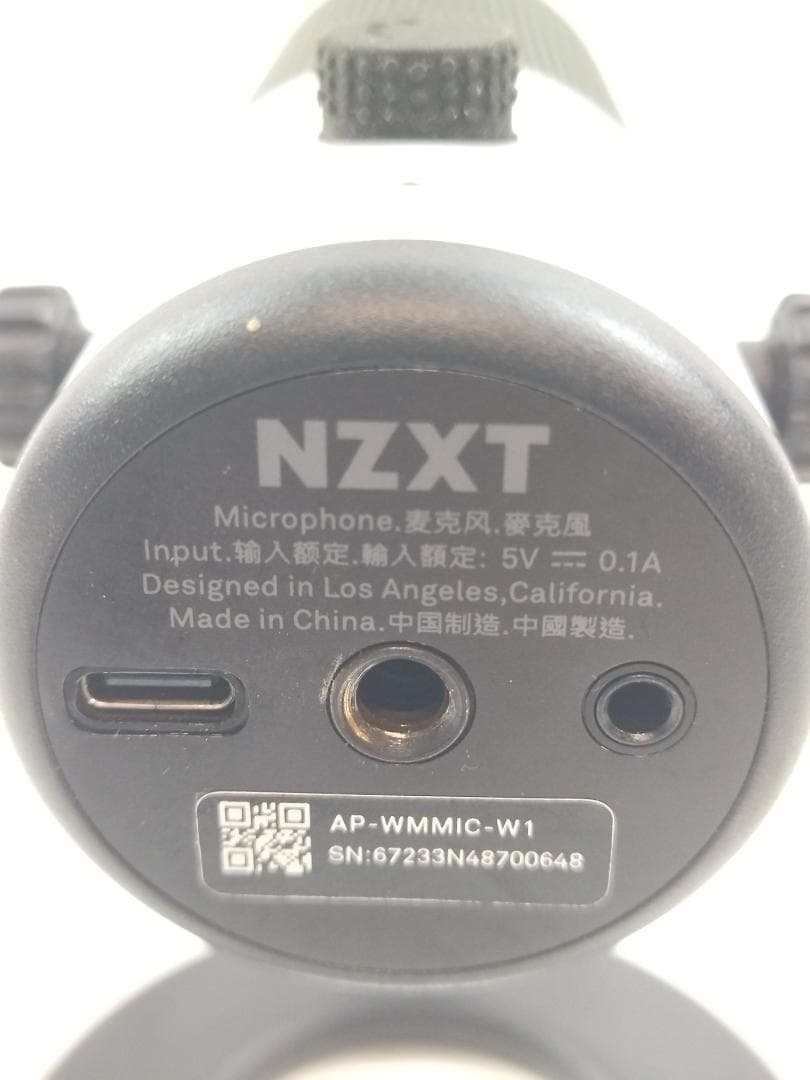 ヨ*！様 NZXT USBコンデンサーマイク AP-WUMMIC-W1【10-1