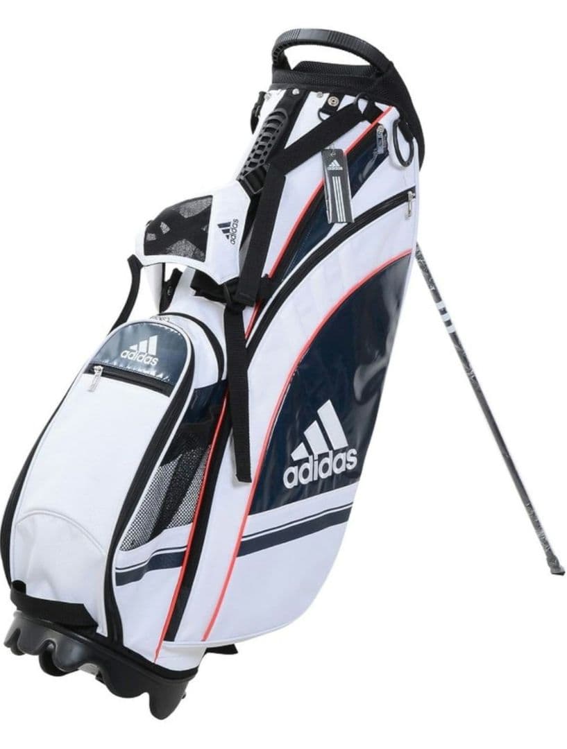 adidas キャディバッグ ホワイト ネイビー 軽量モデル