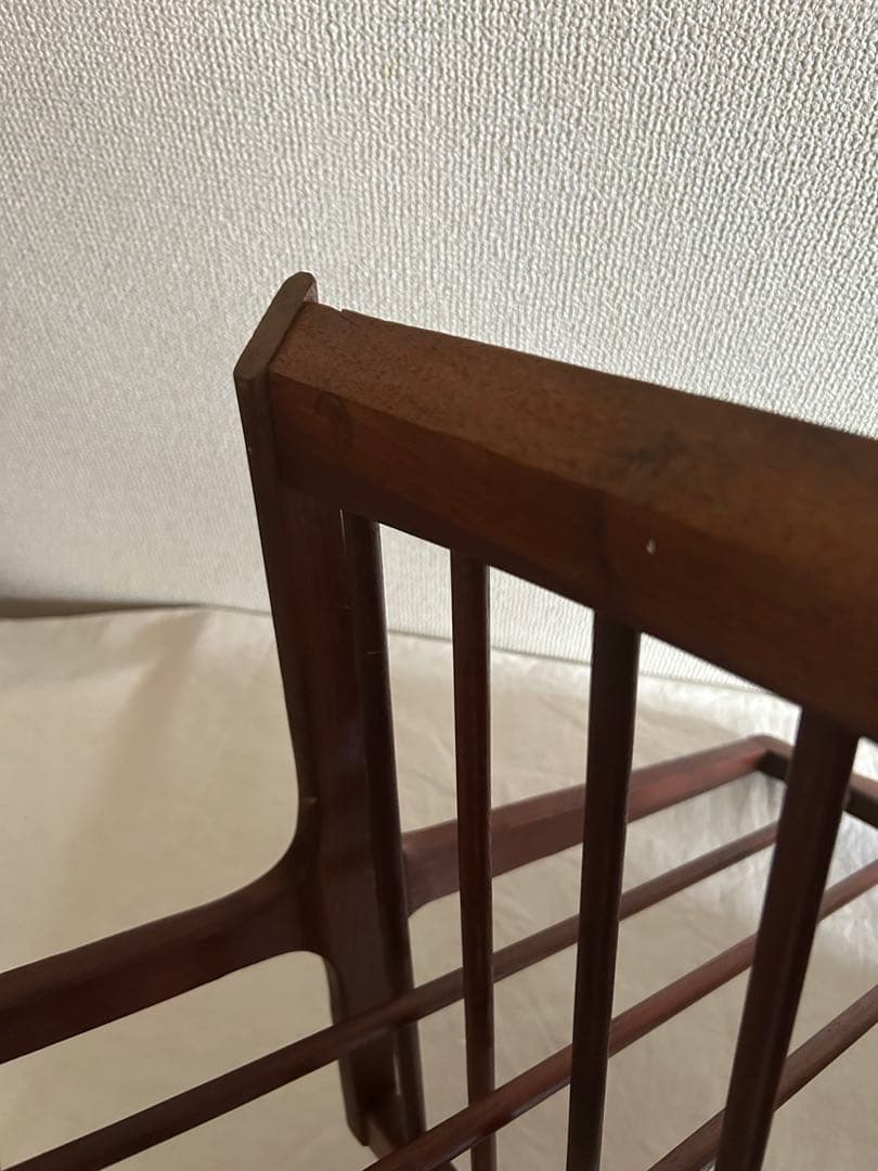 無垢材ヴィンテージ　マガジンラック ミッドセンチュリー 北欧