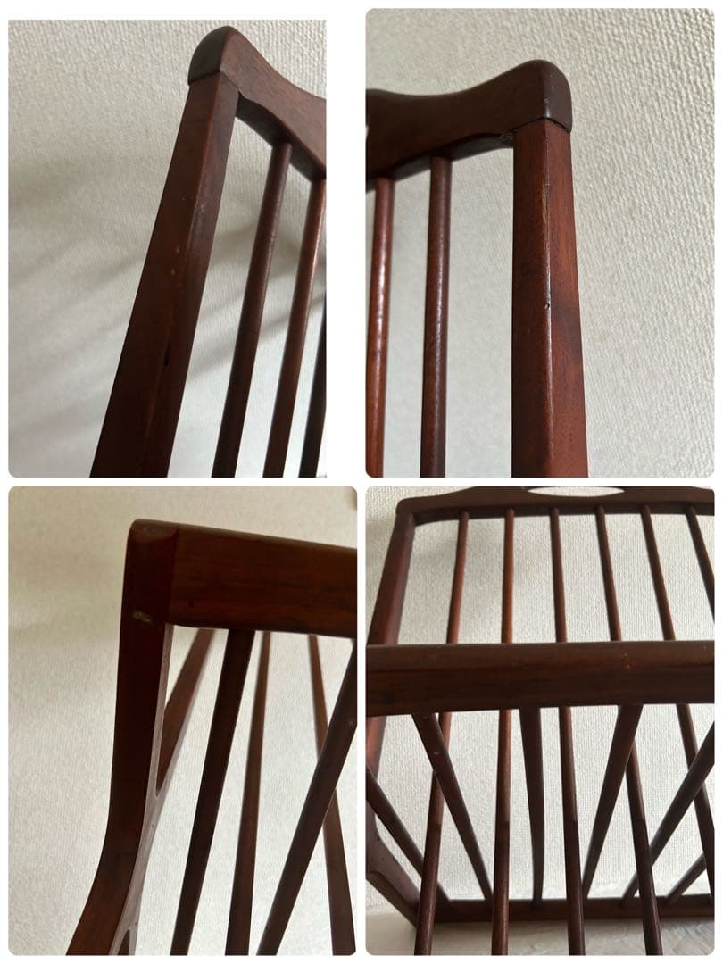 無垢材ヴィンテージ　マガジンラック ミッドセンチュリー 北欧