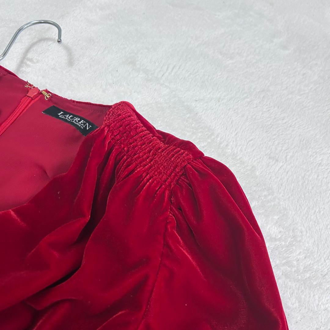 未使用級✨ローレンラルフローレン　ベロア 高級感　ロングワンピース　ドレス　4