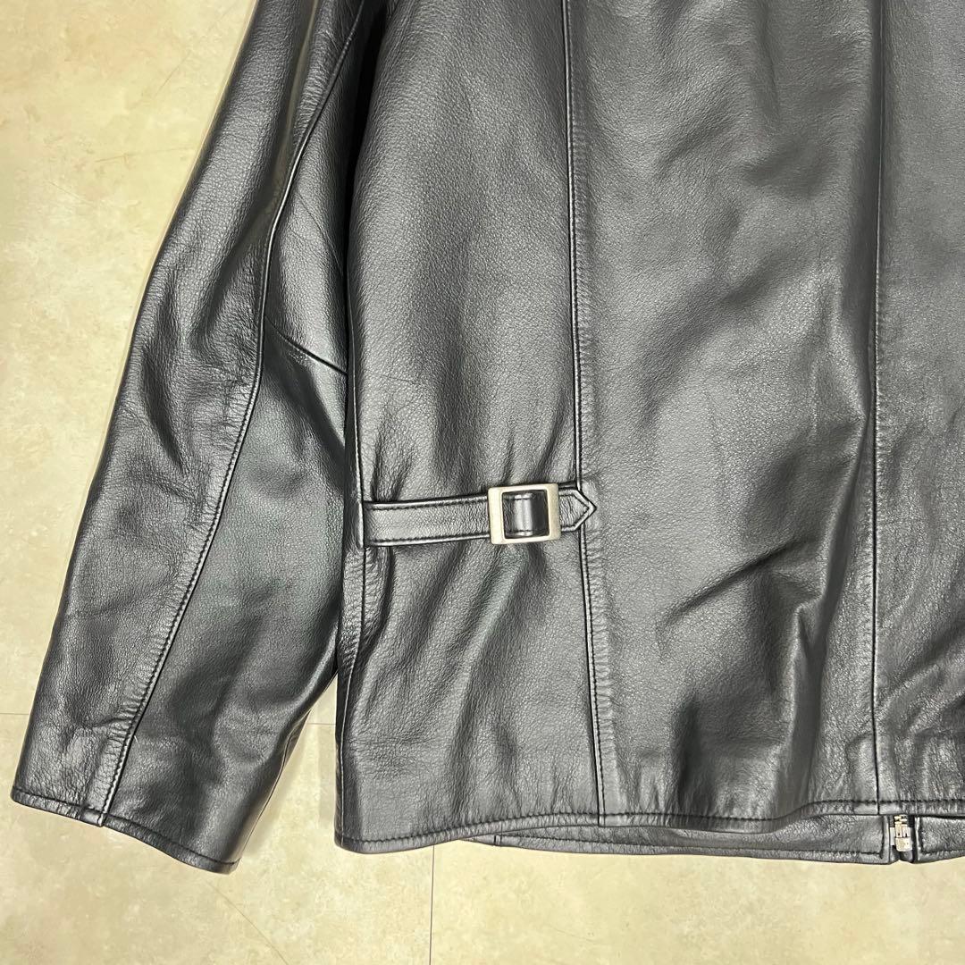 90s エディーバウアー ジップアップレザージャケット ブラック M