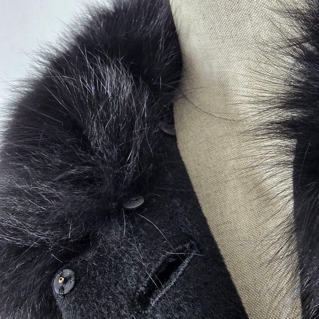 美品 KOJI WATANABE カシミア混コート ファー取外可 9号