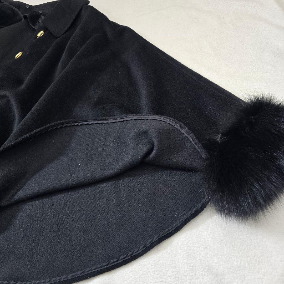 美品 KOJI WATANABE カシミア混コート ファー取外可 9号
