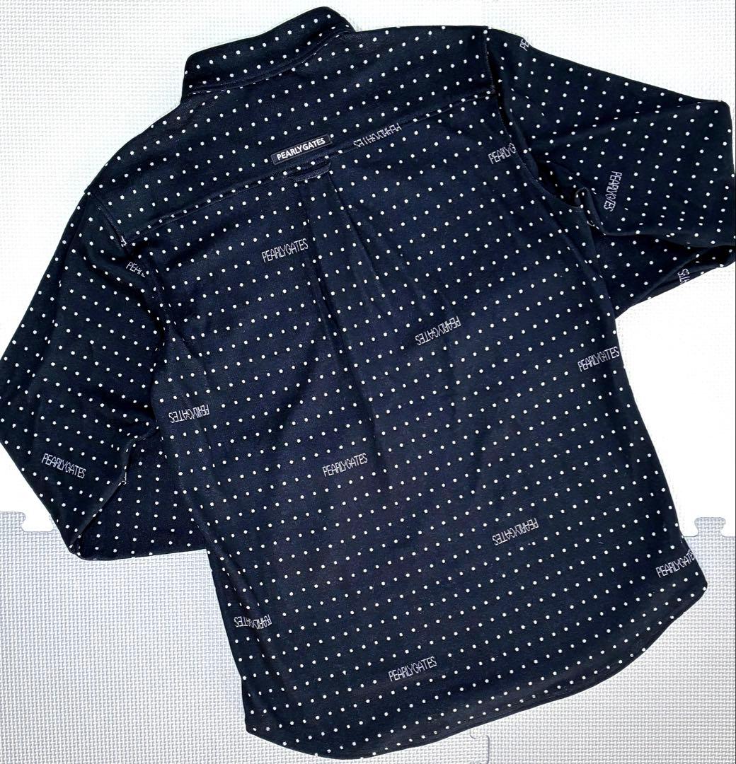 パーリーゲイツ ドットジャガード ボタンダウンポロカットソー（D.NAV／4）