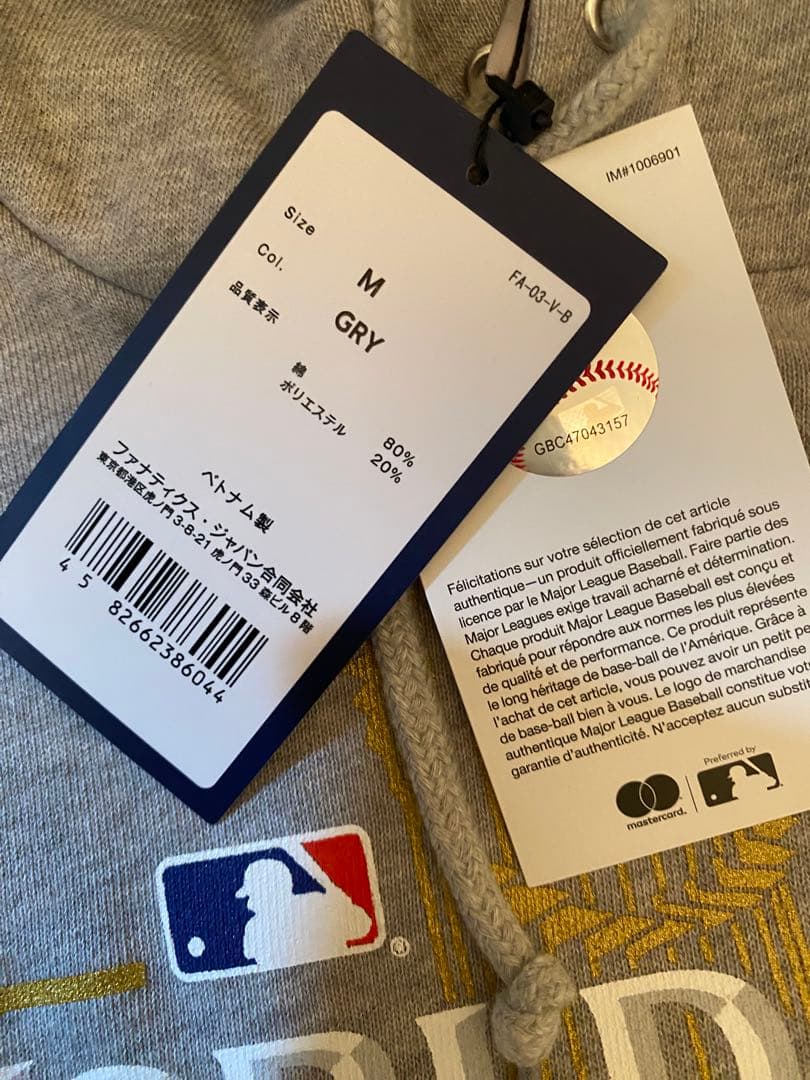 大谷翔平ドジャース2024 ワールドシリーズチャンピオン 長袖パーカーM 正規品