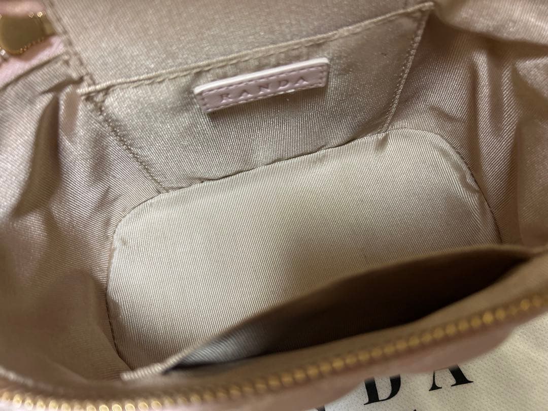 RANDAキルティング2WAYバニティバッグ ライトピンク ショルダーバッグ ♡̴