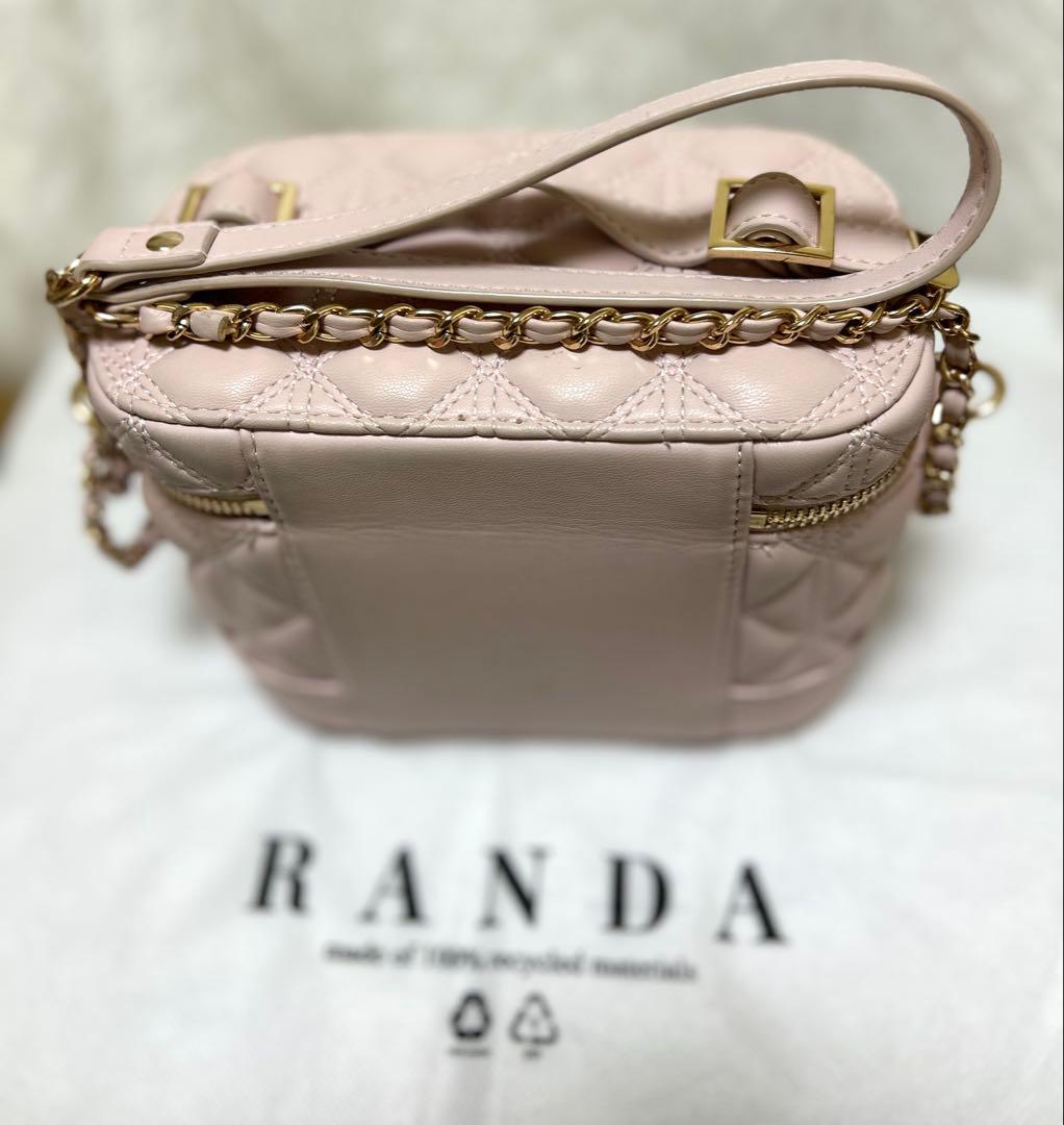 RANDAキルティング2WAYバニティバッグ ライトピンク ショルダーバッグ ♡̴