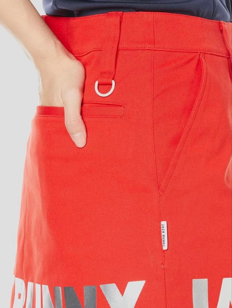 新品　ジャックバニー JACK BUNNY スカート レッド 0 ロゴ