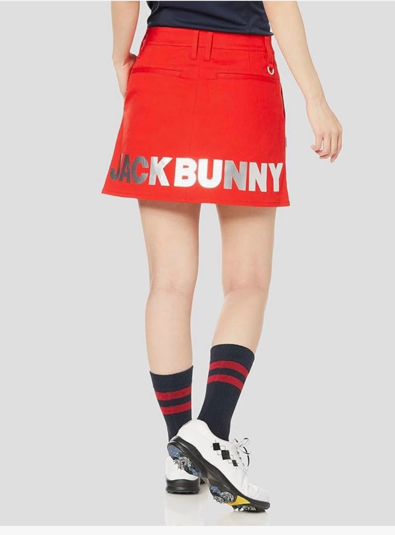 新品　ジャックバニー JACK BUNNY スカート レッド 0 ロゴ