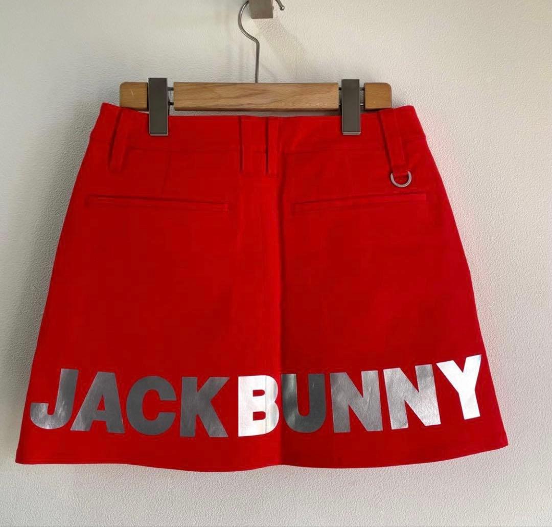 新品　ジャックバニー JACK BUNNY スカート レッド 0 ロゴ