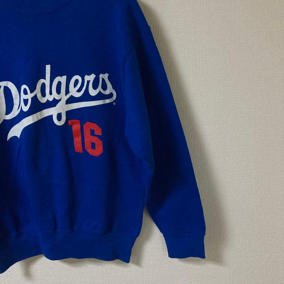 Dodgers ヴィンテージ　スウェットシャツ 野茂英雄　NOMO 青 16