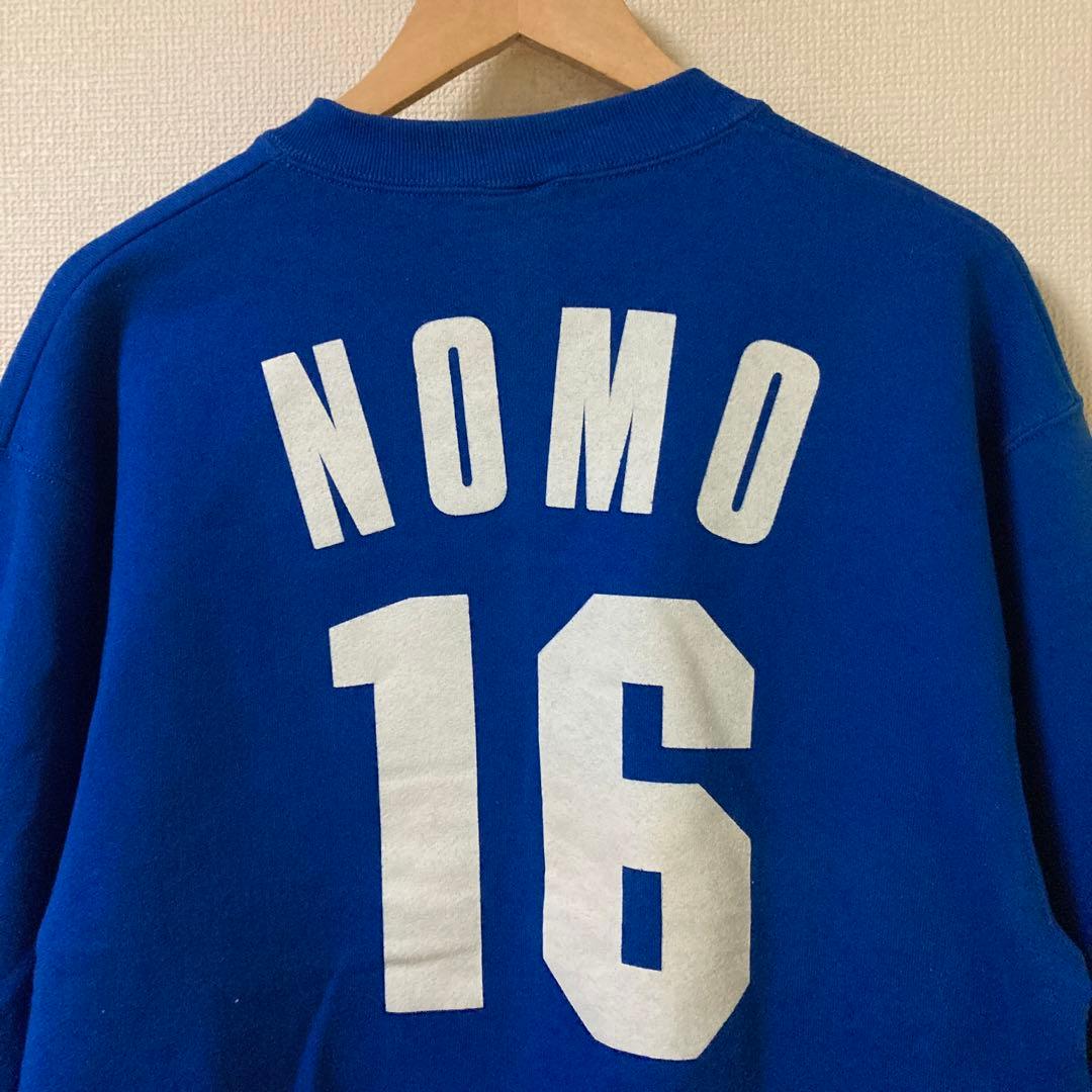 Dodgers ヴィンテージ　スウェットシャツ 野茂英雄　NOMO 青 16