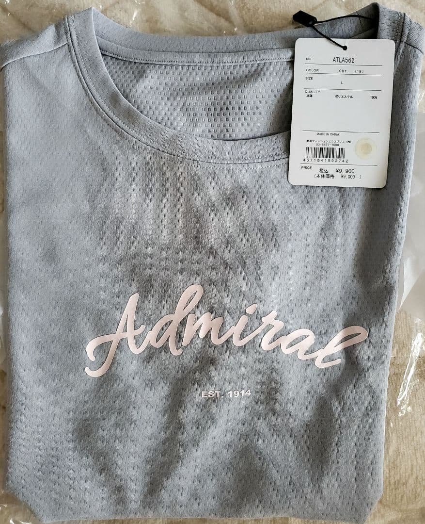 Admiral グレー 半袖Tシャツ ATLA562　Lサイズ