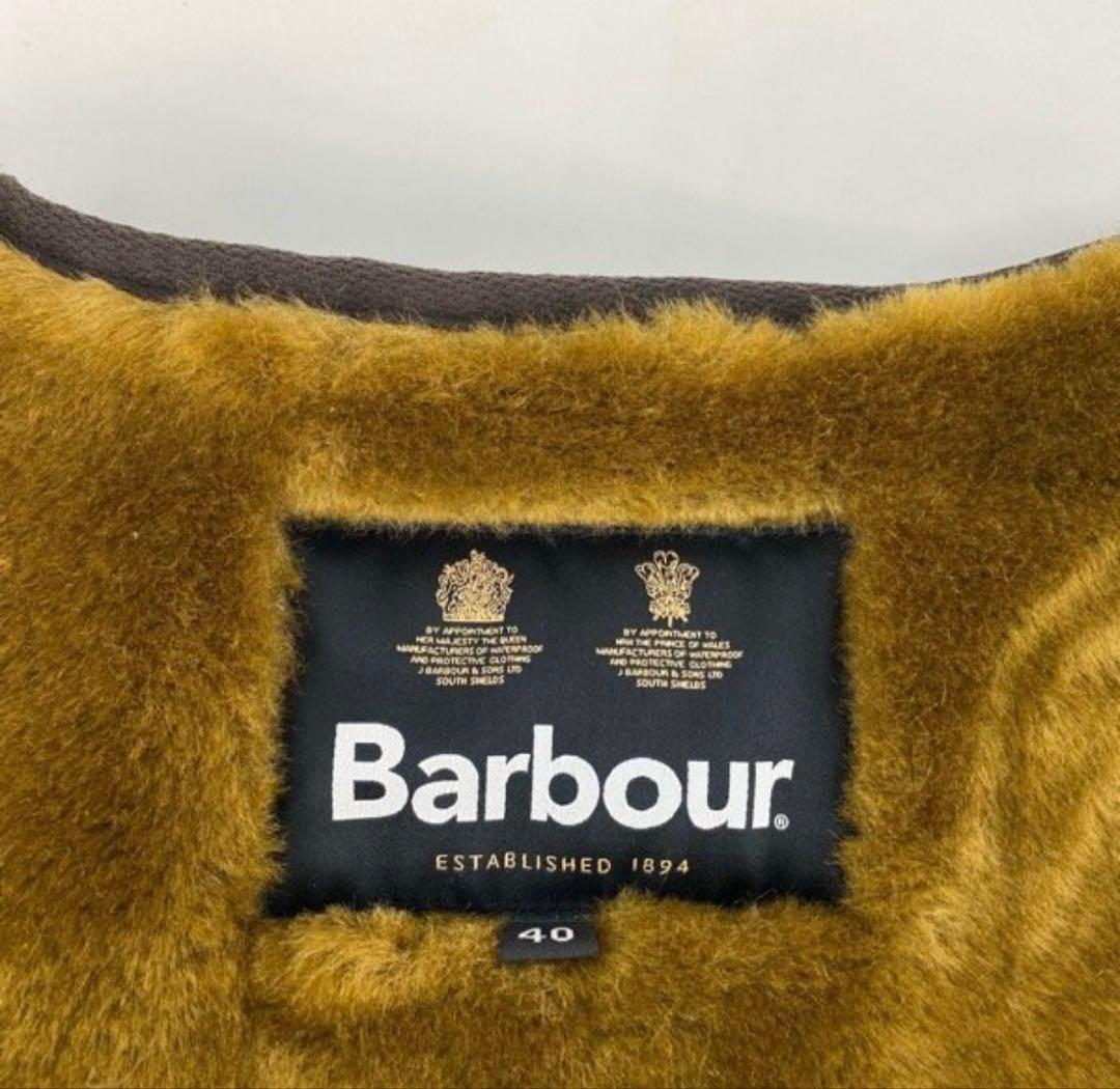 Barbourバブアー 22AW フロントジップファーライナー 40 美品