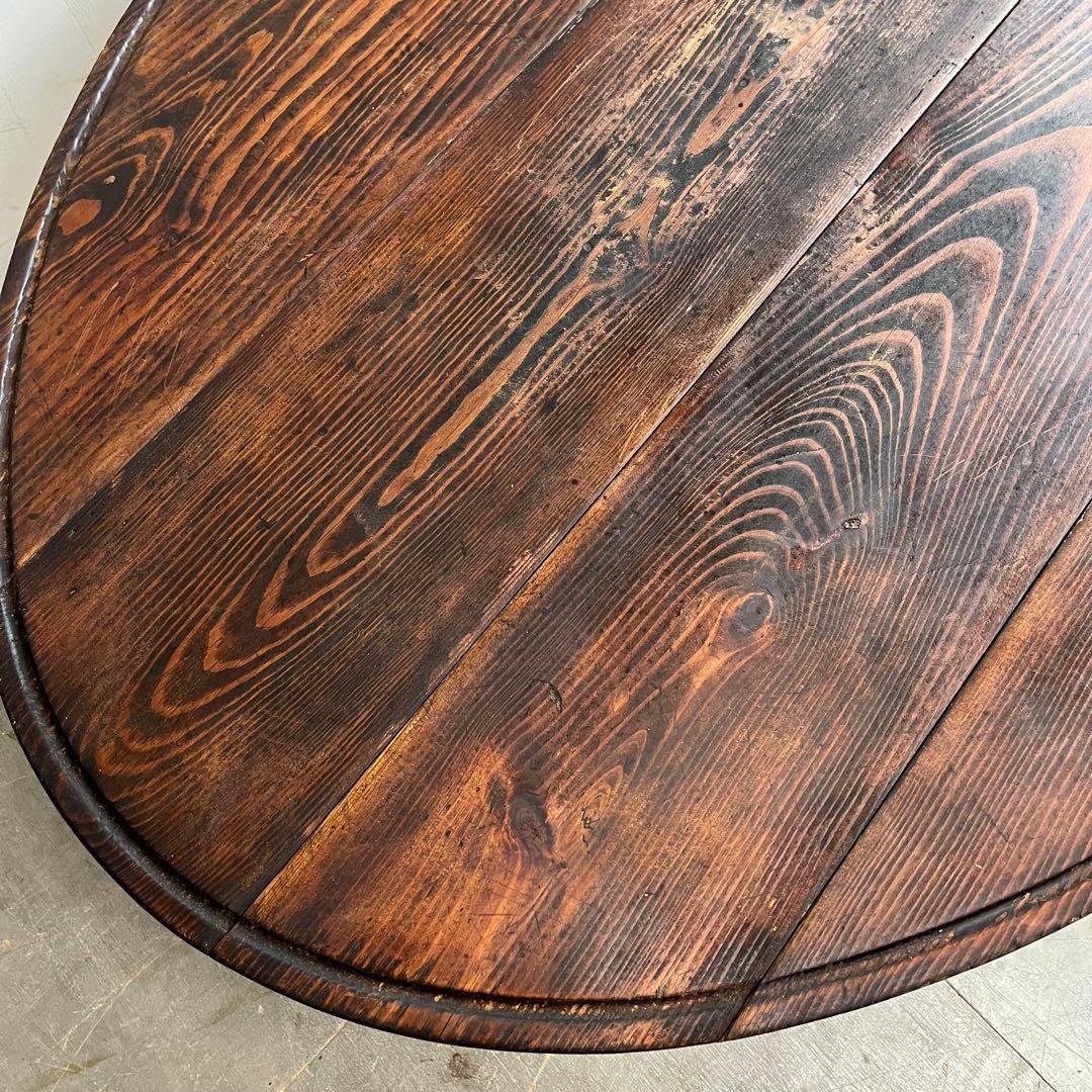 アンティーク ローテーブル オーバル 楕円 モダン 無垢材 z600