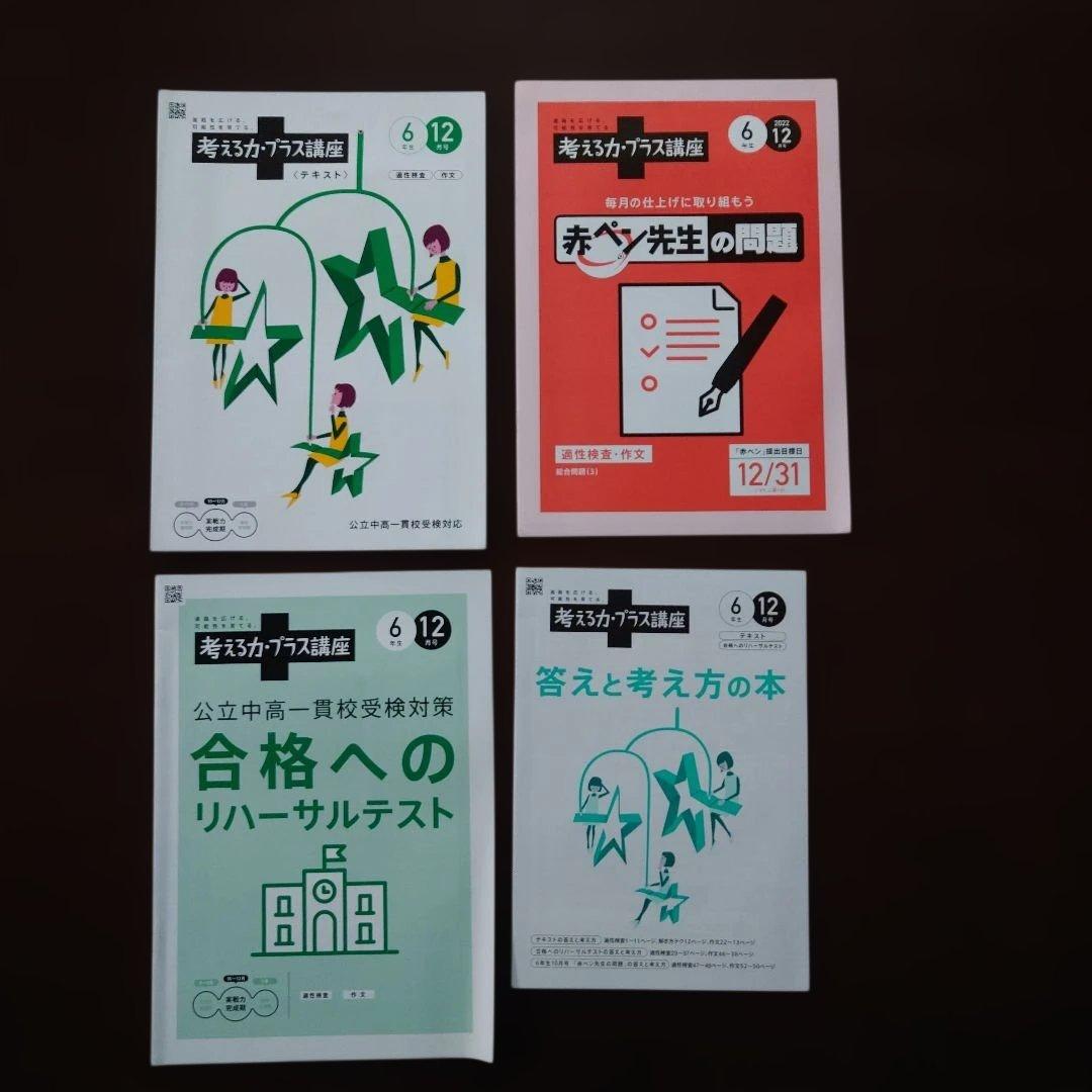 ☆*☆様 公立中高一貫校受検講座★進研ゼミ考える力プラス講座 5年3月〜6年1月