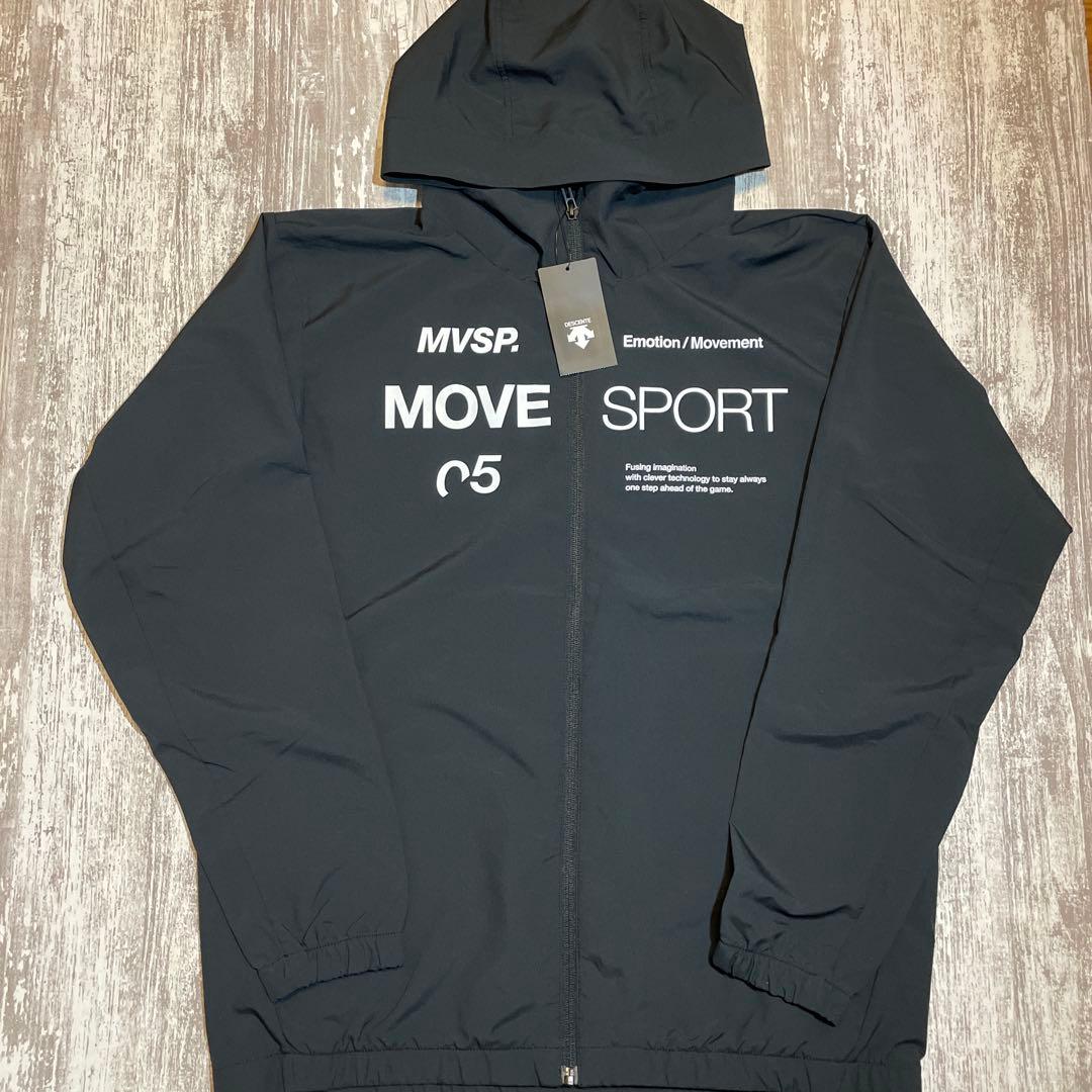 デサント クロスジャケット フルジップフーディー Oサイズ　ブラック