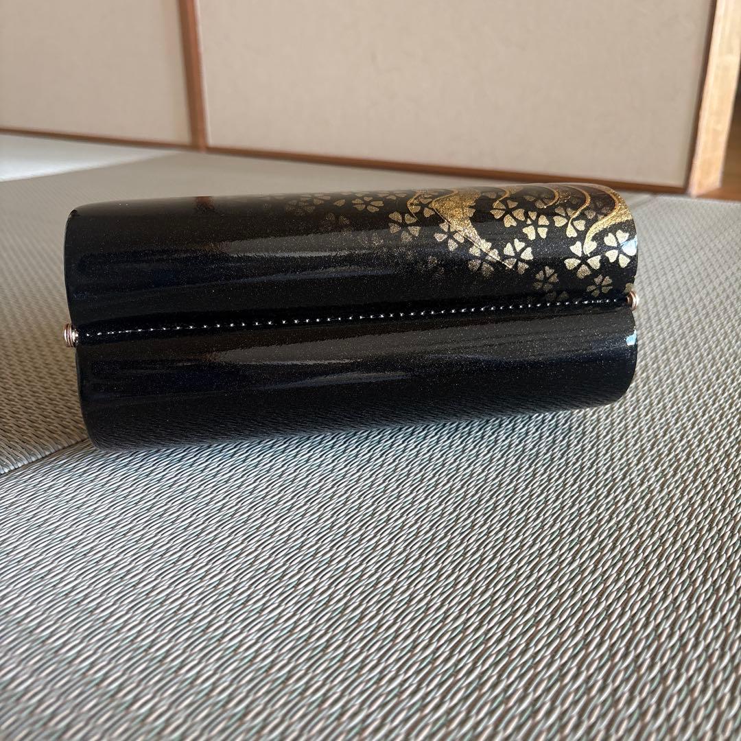 和装用バッグ 赤と黒のグラデーション