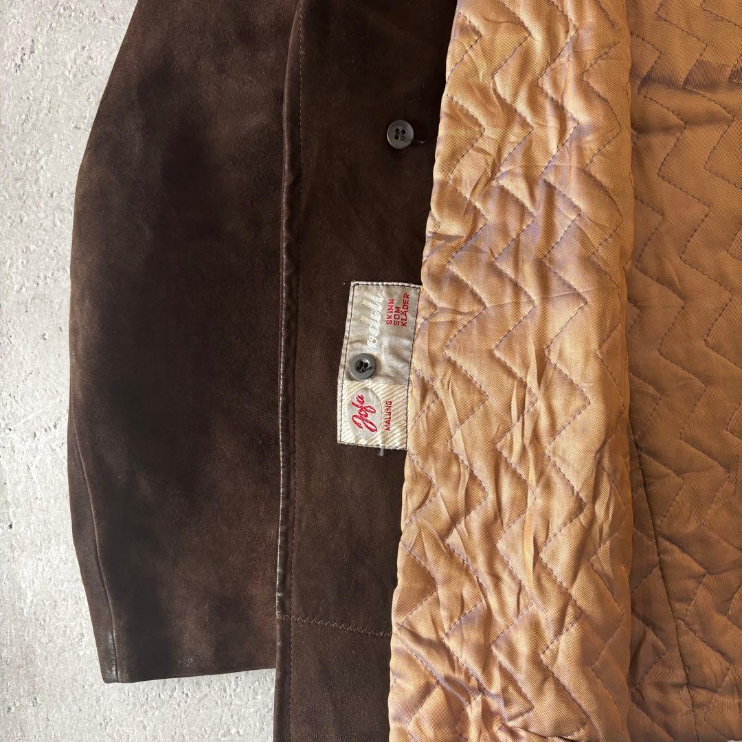 40s Swedish Vintage ゴートスキン スエード ダブルジャケット