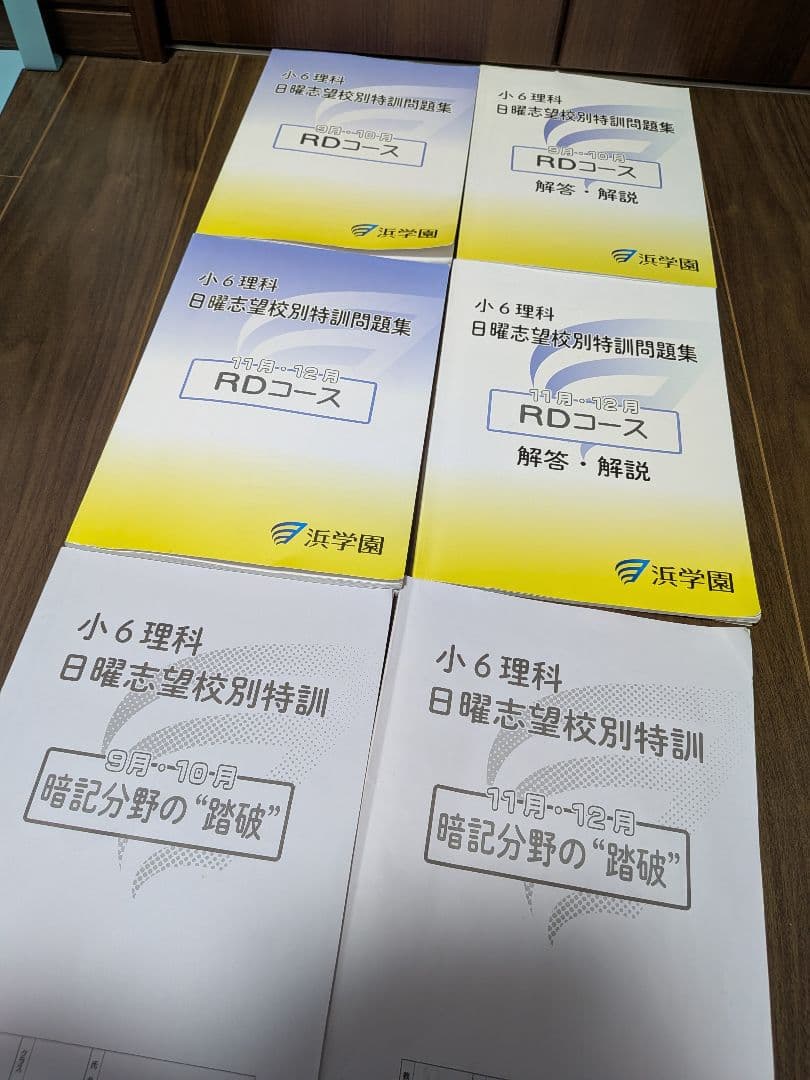 浜学園　小6　4教科　日曜志望校別特訓　春期講習・夏期講習